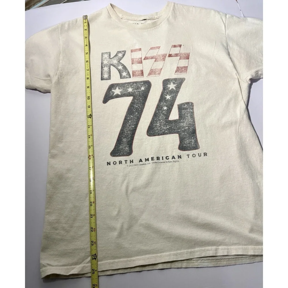 The Vinyl Icons T-shirt KISS 74 North America Tour 2023 S/M 100% Cotton Unisex